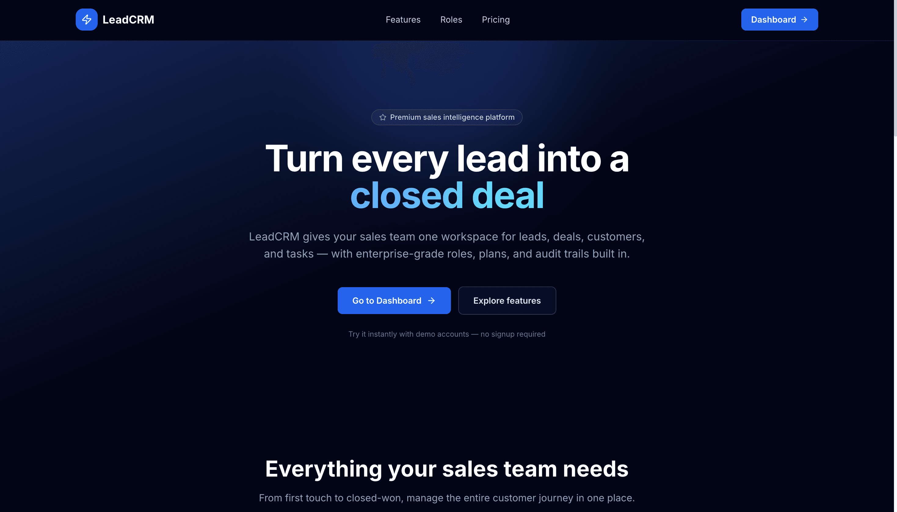 LeadCRM — screenshot