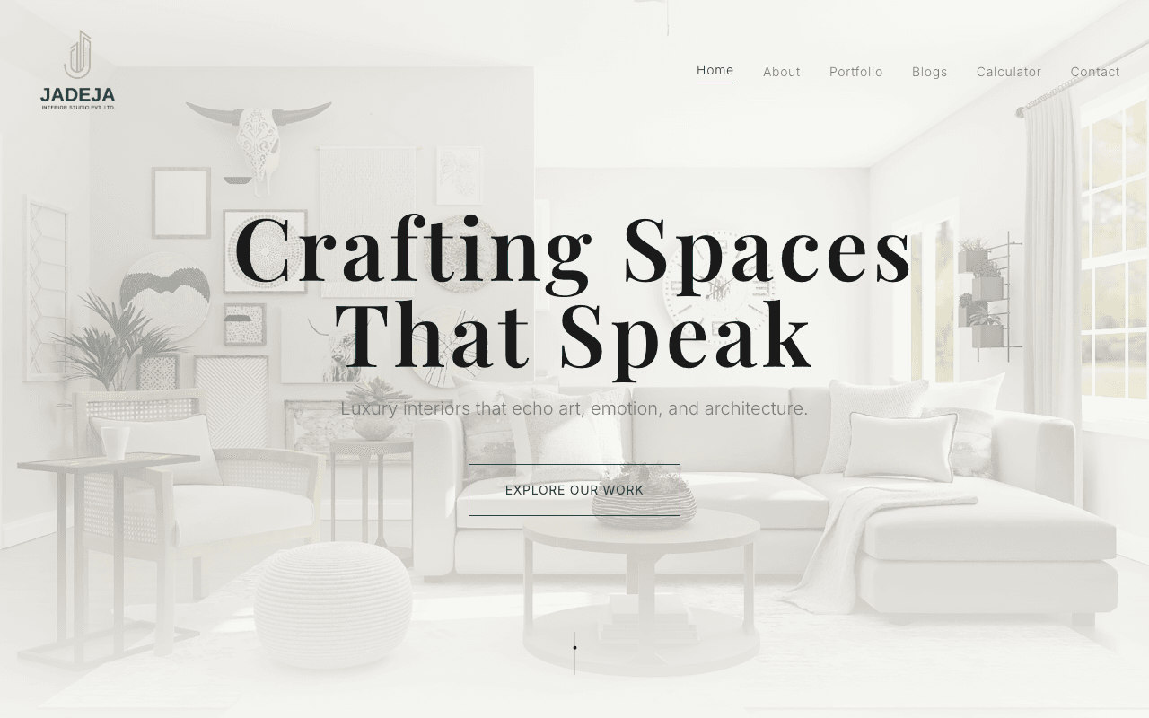 Jadeja Interior Studio — screenshot